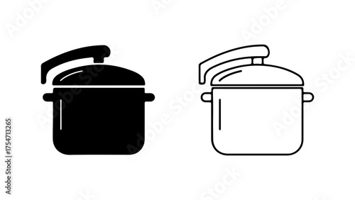 Pressure cooker icon with transparent background