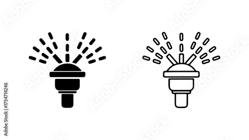 Sprinkler system icon with transparent background