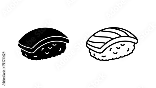Sushi pieces with transparent background