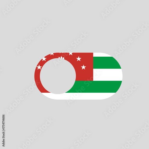 Power Switch Icon Styled in Abkhazia Flag Design