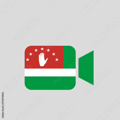 Video Call Symbol in Abkhazia Flag Style