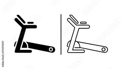 Exercise machine outline with transparent background