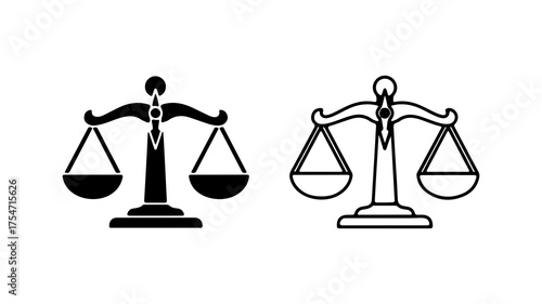 Scales of justice with transparent background