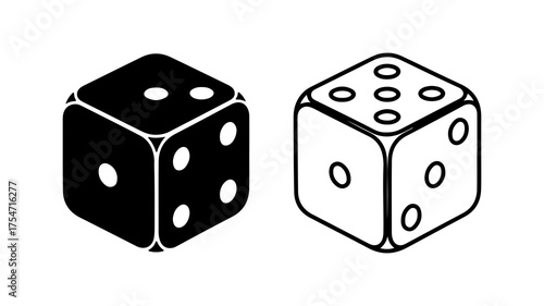 Dice pair with transparent background
