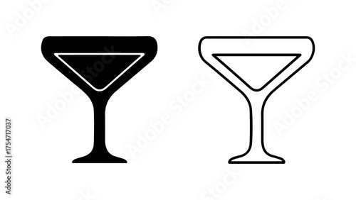 Martini glasses with transparent background