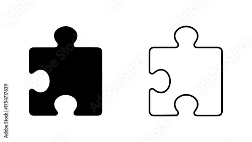 Puzzle pieces with transparent background