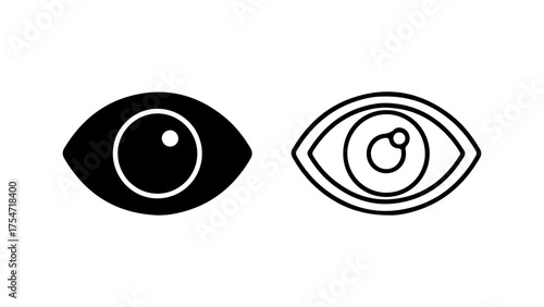 Eye icons set with transparent background