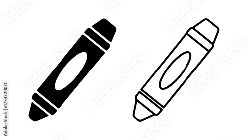 Crayon icons with transparent background