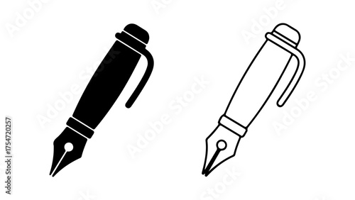 Fountain pens with transparent background