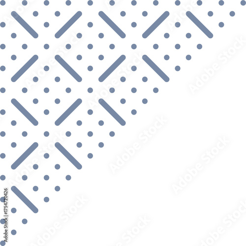 Abstract geometric corner decoration with a modern style