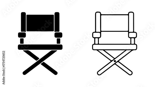Director's chairs with transparent background