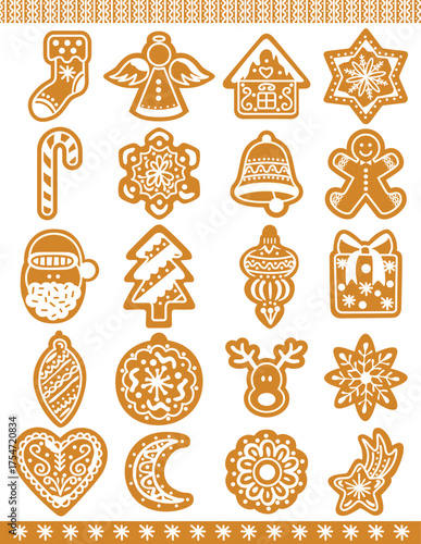 Sweet Christmas Holiday Gingerbread Cookies