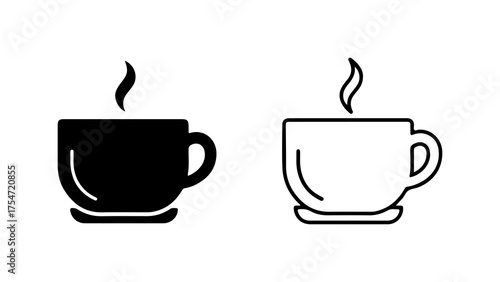 Hot beverage cups with transparent background