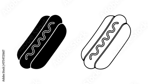 Hot dog icon with transparent background