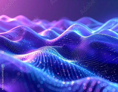 Futuristic Digital Wave Pattern