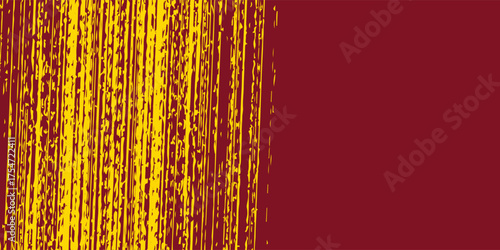Vector background with burgundy and yellow gold grunge texture. Abstract two tone design, rough brushstroke divide. Ideal for bold banners, classic themes or sports concepts.