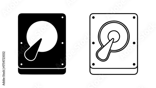 Hard drive icon with transparent background