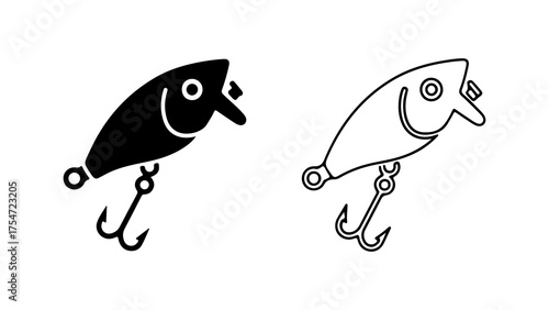 Fishing lure icon with transparent background