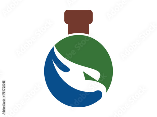 Eagle Lab Icon Modern Science Design Vector
