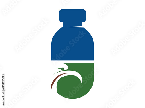 Eagle Lab Icon, Modern Flat Vector Symbol of Science Laboratory with Eagle Head Concept for Technology, Innovation and Research Design