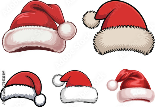 Christmas Santa Vector Design, Merry Christmas Santa Claus Vector, Cute Santa Christmas Vector Illustration, Funny Santa Claus Vector Art, Vintage Retro Santa Christmas Vector
