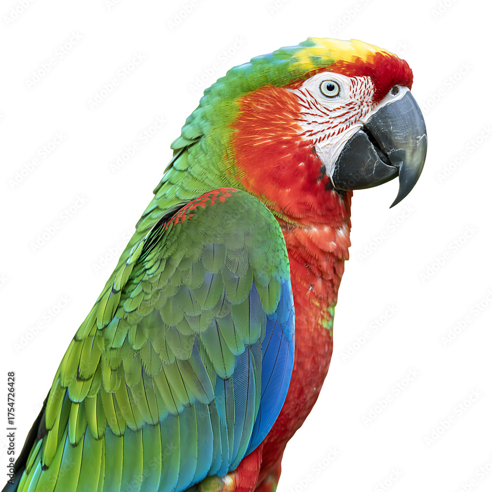 Obraz premium Beautiful exotic parrot with vibrant feathers