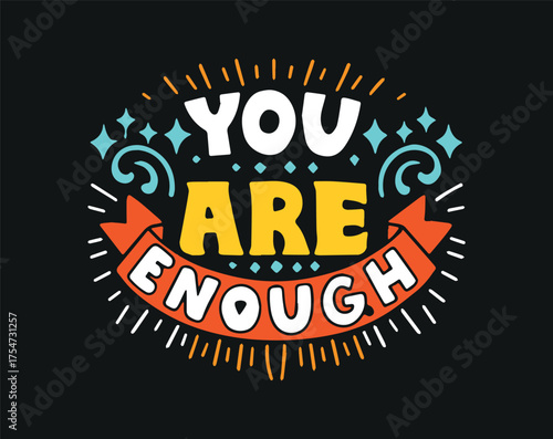 Typographic t-shirt design with some variants of motivational quotes