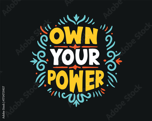 Typographic t-shirt design with some variants of motivational quotes