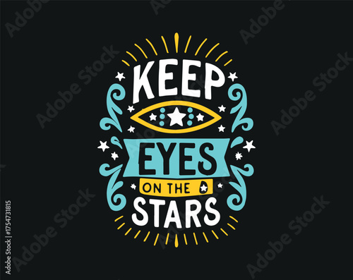 Typographic t-shirt design with some variants of motivational quotes