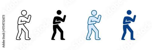 Shoulder Strike Icon Set Multiple Style Collection