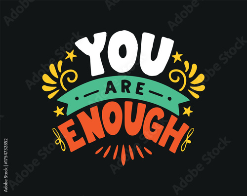 Typographic t-shirt design with some variants of motivational quotes