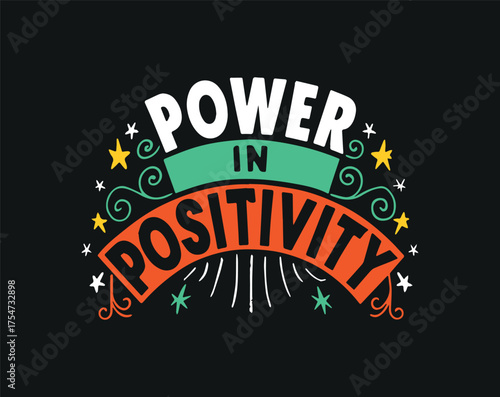 Typographic t-shirt design with some variants of motivational quotes