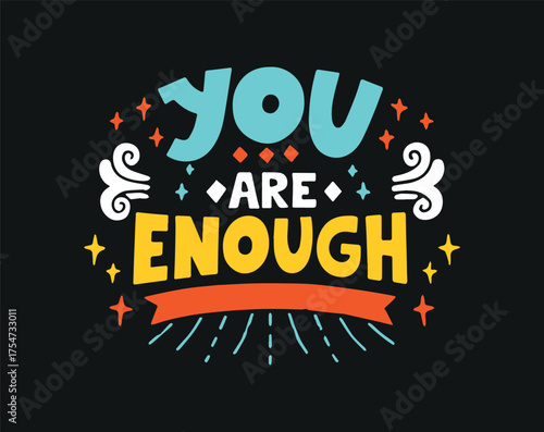 Typographic t-shirt design with some variants of motivational quotes