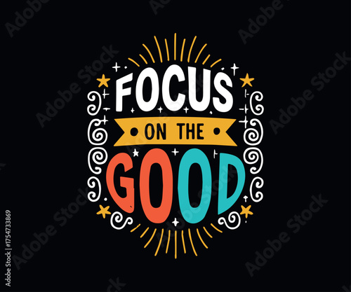 Typographic t-shirt design with some variants of motivational quotes