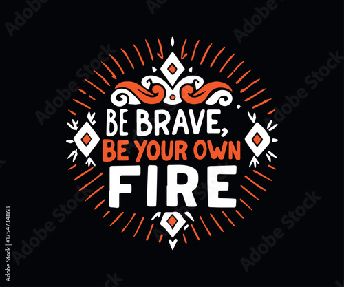 Typographic t-shirt design with some variants of motivational quotes