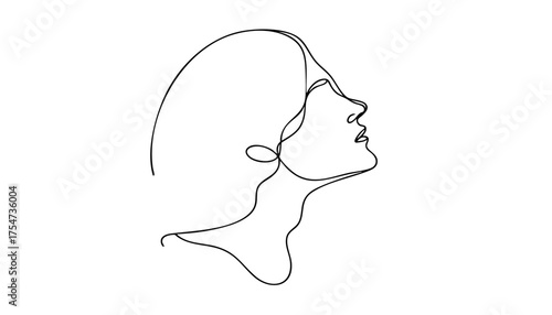 profile of a young girl looking into the distance 