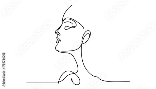 profile of a young girl looking into the distance 