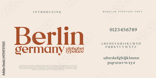 Elegant  Fashion and  Minimal  modern serif alphabet font berlin germany victorian typeface