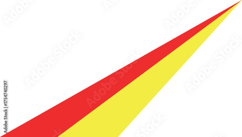 Sharp Diagonal Red and Yellow Vector Background, Abstract Graphic Element for Speed, Progress, or Promotional Design