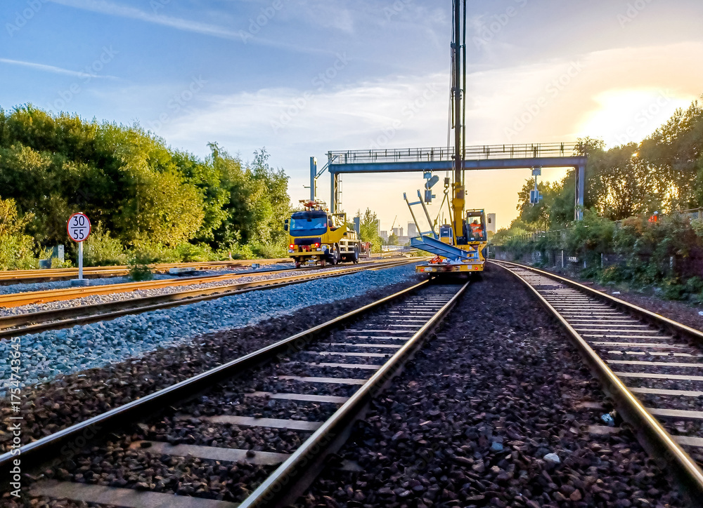 Fototapeta premium Empty Rail Railway