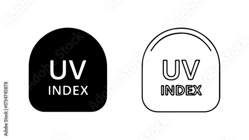 Uv index icons with transparent background