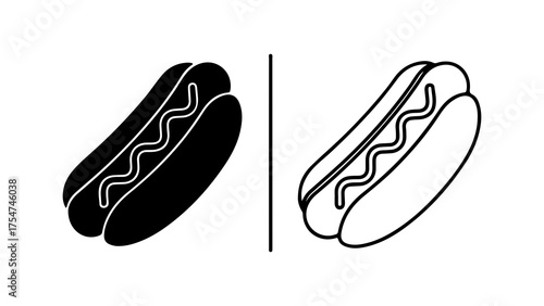 Hot dog icon with transparent background