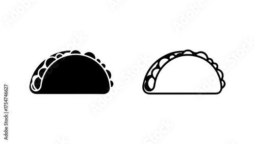 Taco outline with transparent background