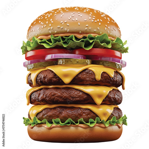 The Ultimate Triple Cheeseburger Experience A Deliciously Stacked Fast Food Feast