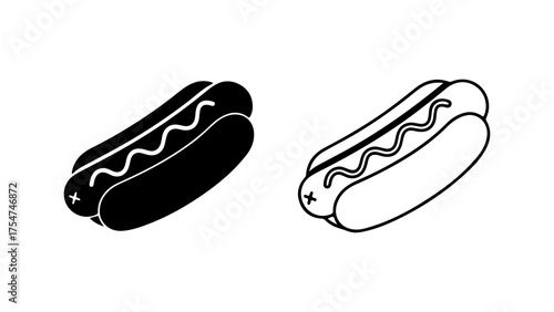 Hot dog icon with transparent background