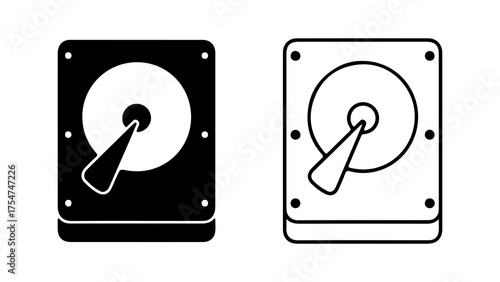 Hard drive icon with transparent background