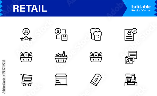 Inventory and Warehouse Line Icon Set Professional and Minimal Vector Collection of Warehouse, Stock, Delivery, Logistics, and Storage Symbols
