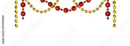 Red and golden bead garland...