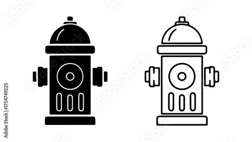 Fire hydrant icon with transparent background
