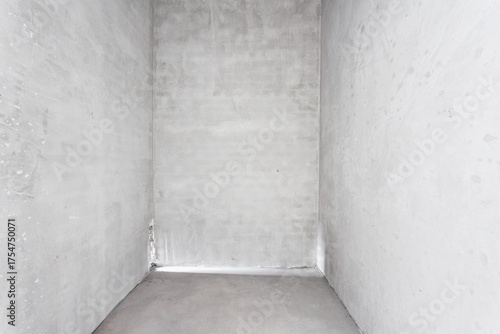 nterior of the apartment without decoration in gray colors